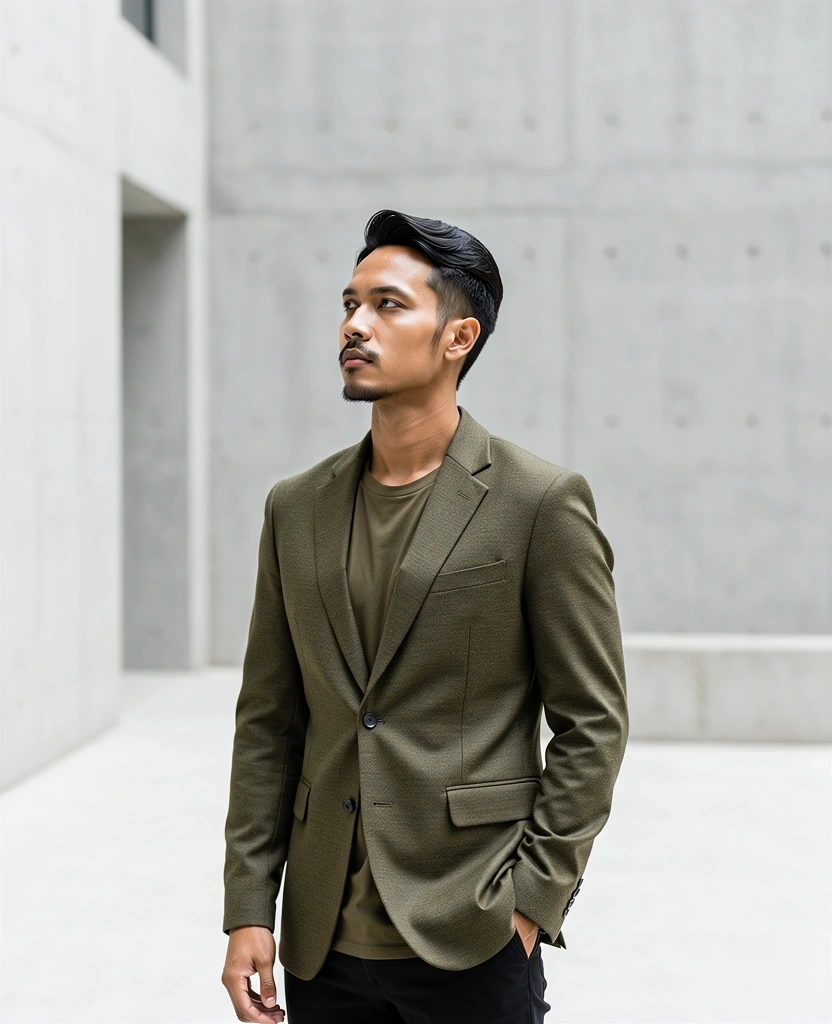 Pria modern dalam lingkungan urban